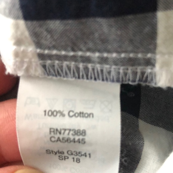 J. Crew Factory Navy & White pullover blouse - Picture 5 of 8